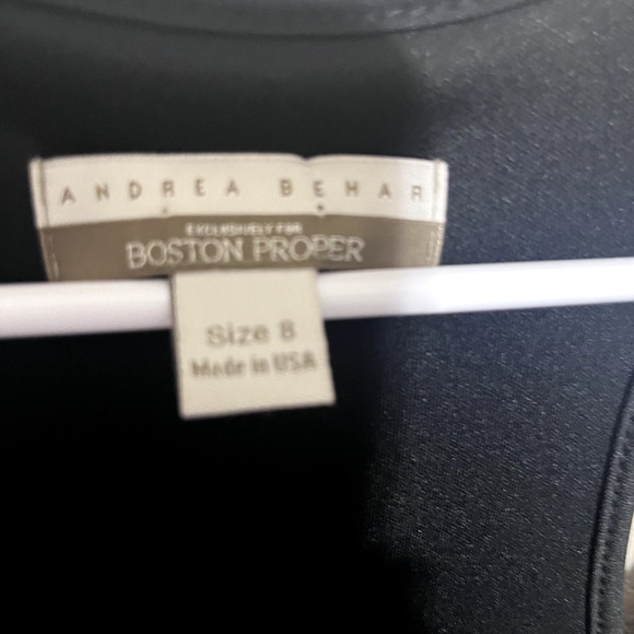 Boston Proper Andrea Behar Mini Dress Black Grey all over Sequins NYE sz M - Picture 5 of 8